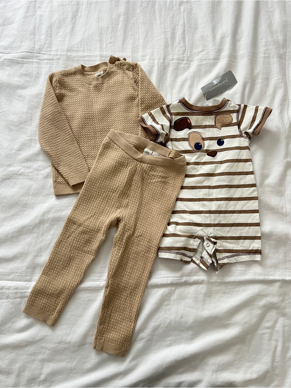 H&M Baby Neutral Knit 3-Piece Bundle | Cozy Fall Outfit 🤎